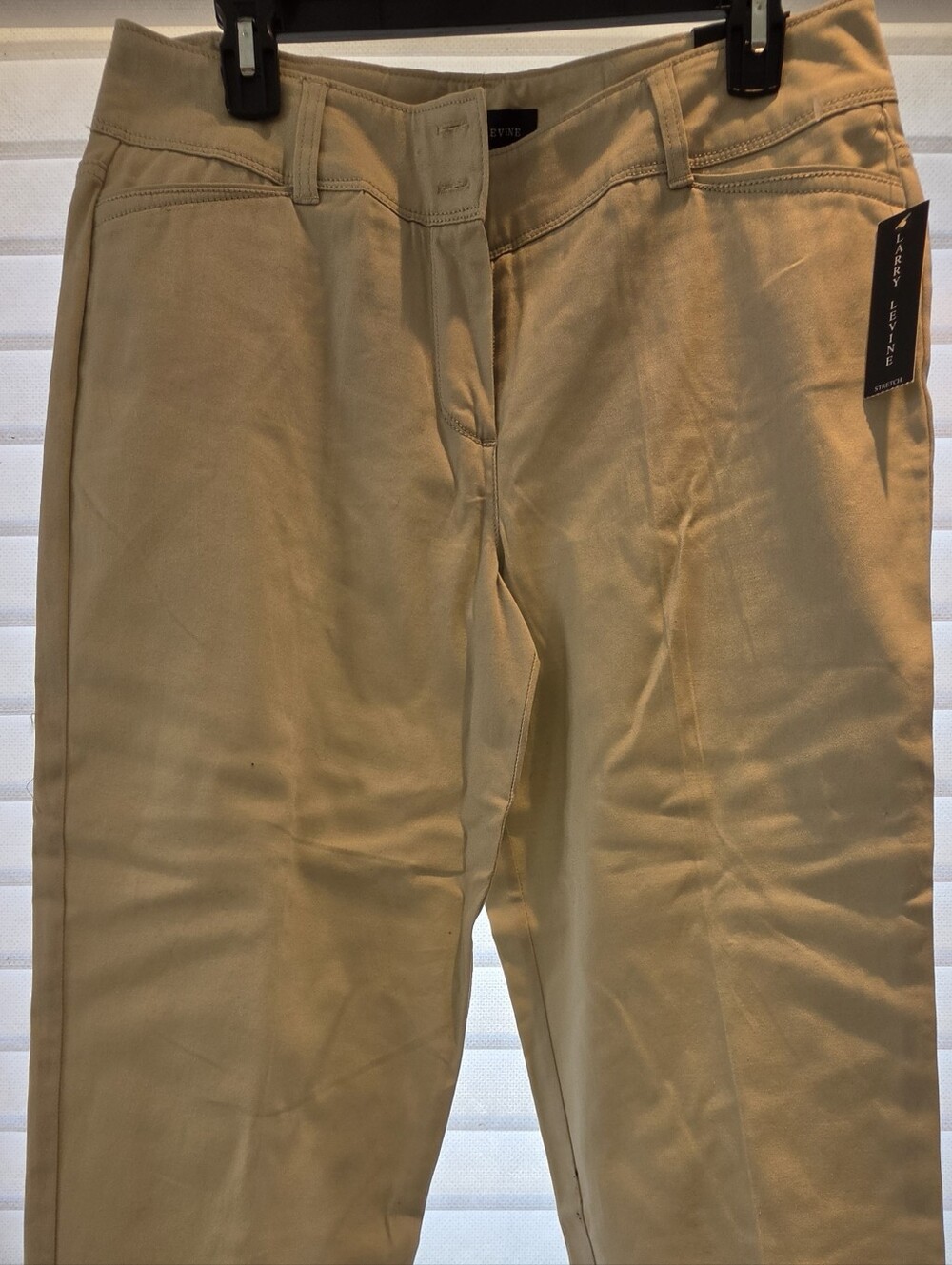 Larry Levine Women's Khaki Straight-Leg Chinos